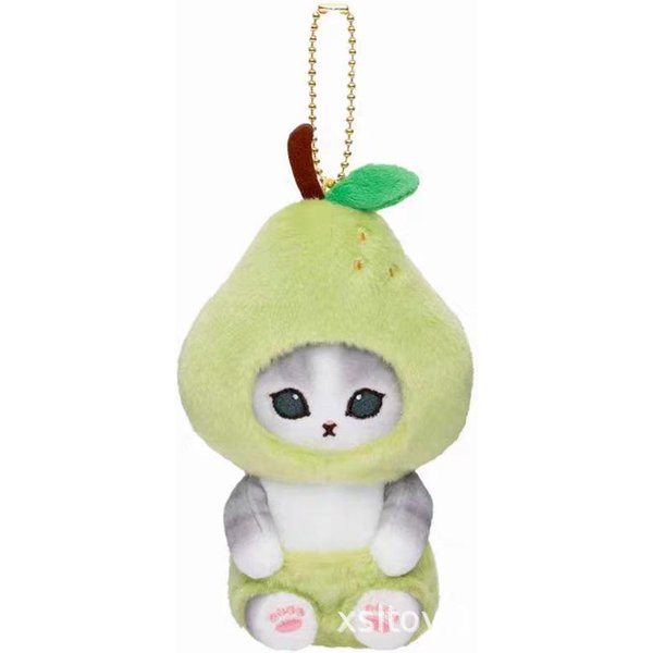 Kawaii Mofusand Uroczy KreskóWkowy Rekin Kot Pluszowe Zabawki Prezent Dla Dziewczynki MięKki Wypchany Breloczek Do Plecaka Akcesoria Beige-image