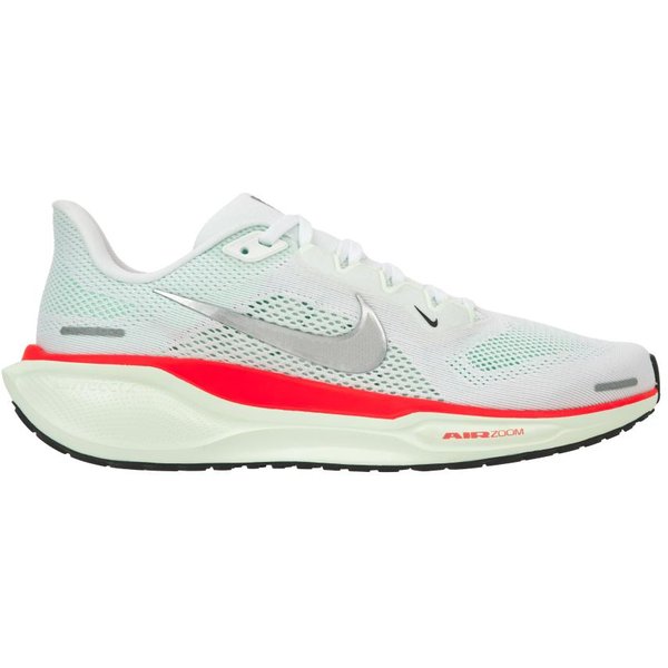 Zapatillas Nike Air Zoom Pegasus 41 Verde PáLido Carmesí Brillante Para Hombre Blanco Plateado MetáLico FD2722-115 39 White-image