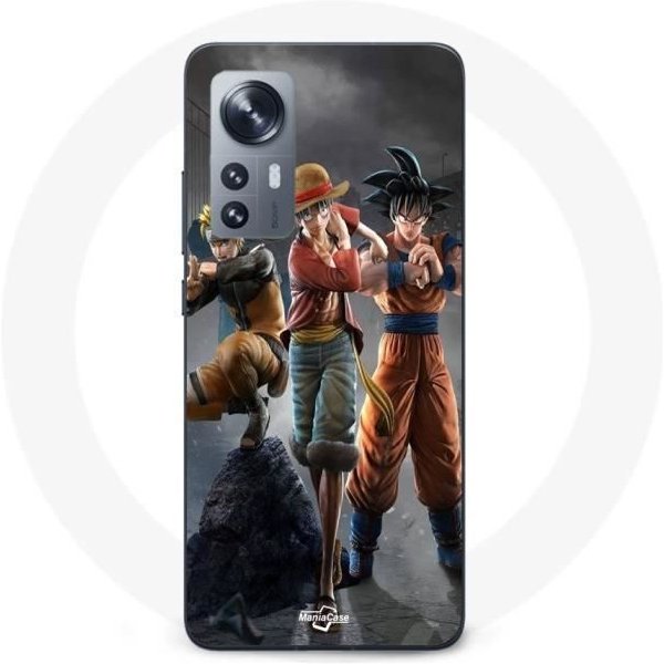 Coque Maniacase Pour Xiaomi 12 5G Sangoku Naruto Luffy One Piece Dragon Ball Z 3D Anime Manga-image