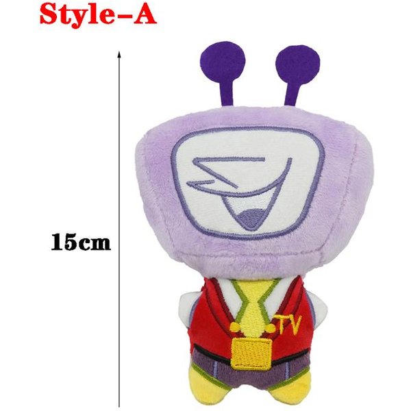 Multiestilo Divertido Cosplay Deltarune Personaje De Juego Anime Tenna Peluches Kris Rosa TelevisióN TV Figura MuñEco De Peluche Relleno As The Picture Shows Gray-image