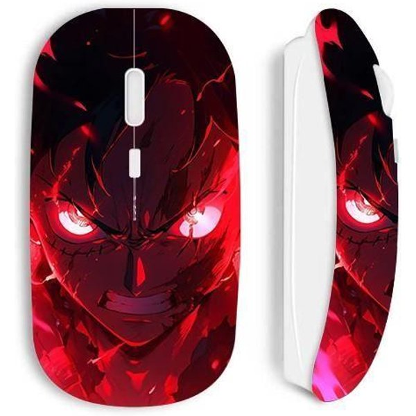 Mysz Bezprzewodowa - Maniacase - One Piece - Luffy Gear Art - BiałA - Optyczna - Usb-image