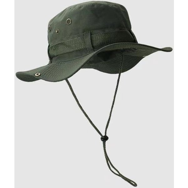 Letnia Kapelusz Bucket MęSki Outdoor Ochrona UV Szerokie Rondo Panama Safari Polowanie Turystyka Kapelusz Siatkowy Kapelusz Rybacki PlażOwa Czapka PrzeciwsłOneczna Klasa Profesjonalna One Size Black-image