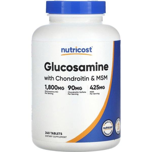 Nutricost, Glucosamina Con Condroitina Y Msm, 240 Comprimidos-image