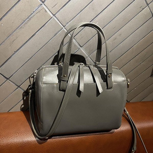 Bolso De Cuero Para Mujer Bolso Cruzado Primavera/Verano Bolso De Hombro Para Viajes De Negocios Bolso Tote Vintage 25H * 20W * 15Thick CM-image