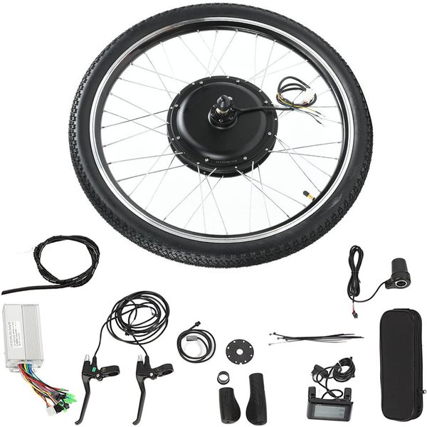 Bicicleta EléCtrica 36V 500W Kit De ConversióN Motor De Buje Rueda 26In Con Medidor(TraccióN Trasera)-image