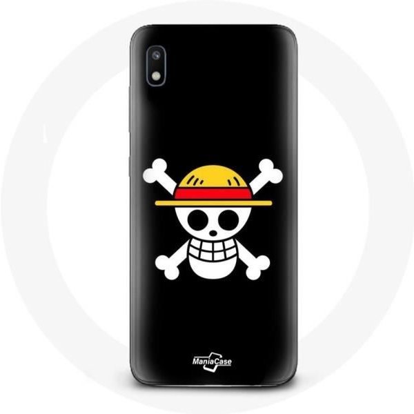 Funda - One Piece - Samsung Galaxy A10 - Flexible - Negra - Manga Cabeza De Calavera Negro-image