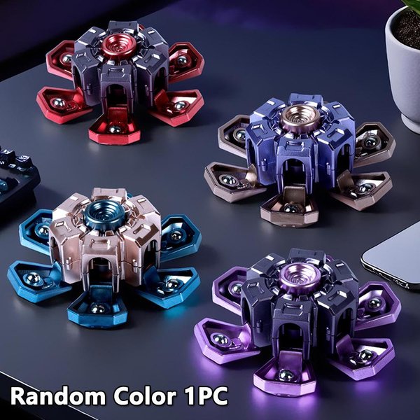 EDC Hand Spinner Zabawka Do łAgodzenia Stresu Kreatywny ObracająCy Się żYroskop Na Palec Spinner Zabawki Fidget Prezenty śWiąTeczne Dla ChłOpcóW DorosłYch Black-image