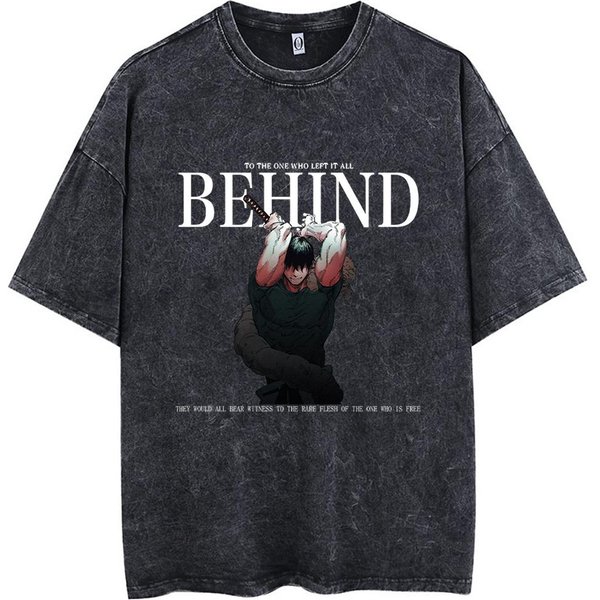 Camiseta Estampada Fushiguro Toji, Ropa De Anime Jujutsu Kaisen, Camisetas De Manga De Verano Para Hombres Y Mujeres, Camiseta De AlgodóN Lavada, Camiseta Harajuku XL-image
