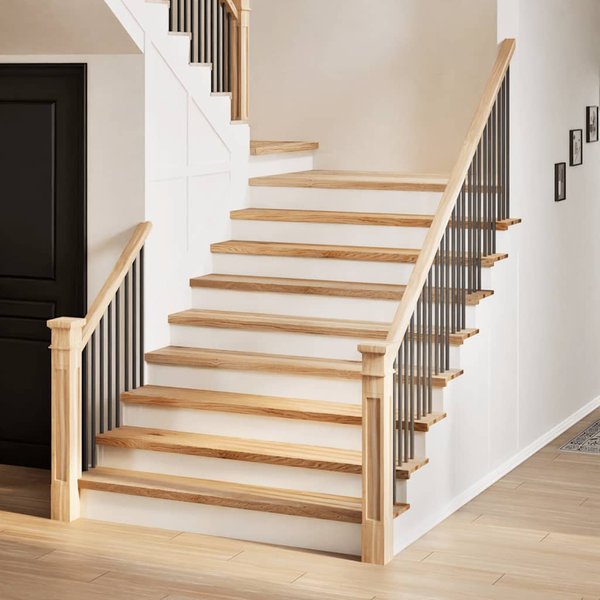Vidaxl PeldañOs De Escalera, 16 Unidades. Madera De Roble Cruda 110X25X2Cm Ligera-image