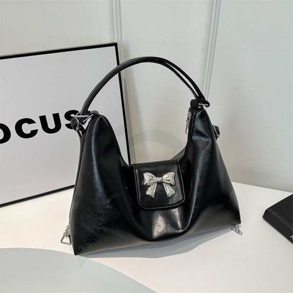 Mochila Para Mujer Nueva De Primavera Simple Y A La Moda Gran Capacidad Lazo Bolso De Hombro Casual Bolso Tote-image