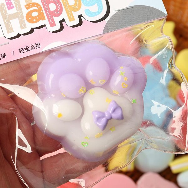 Taba Squishy Kocia ŁApka Zabawka Antystresowa Super MięKka Sensoryczna Zabawka Fidget Dla Dzieci DorosłYch Relaksacja LęKu ŚCiskanie Prezenty Beige-image