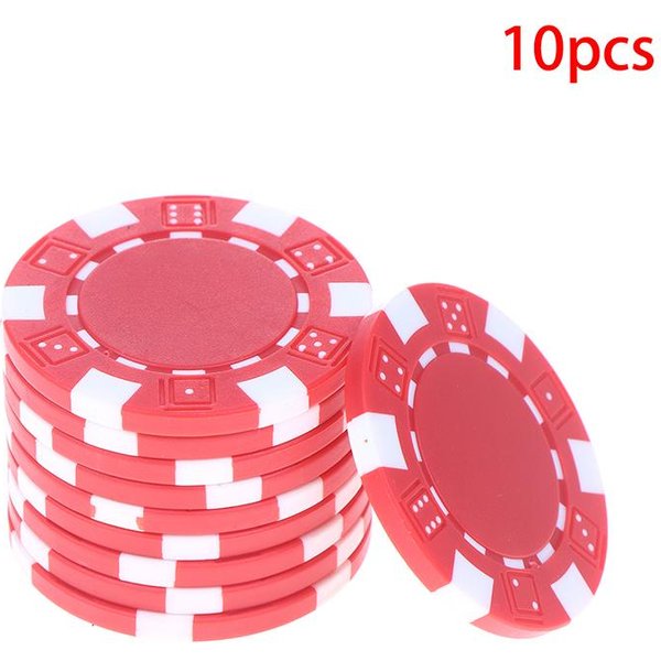 10 Piezas PláStico ABS Fichas De PóKer Casino Texas Hold'em PóKer Monedas MetáLicas 11.5G Fichas Juego De PóKer Set De Fichas Accesorios-image