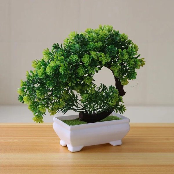 Sztuczne RośLiny Bonsai Symulowane Drzewo RośLiny Doniczkowe Sztuczne Kwiaty Stół Ozdoby Doniczkowe-image