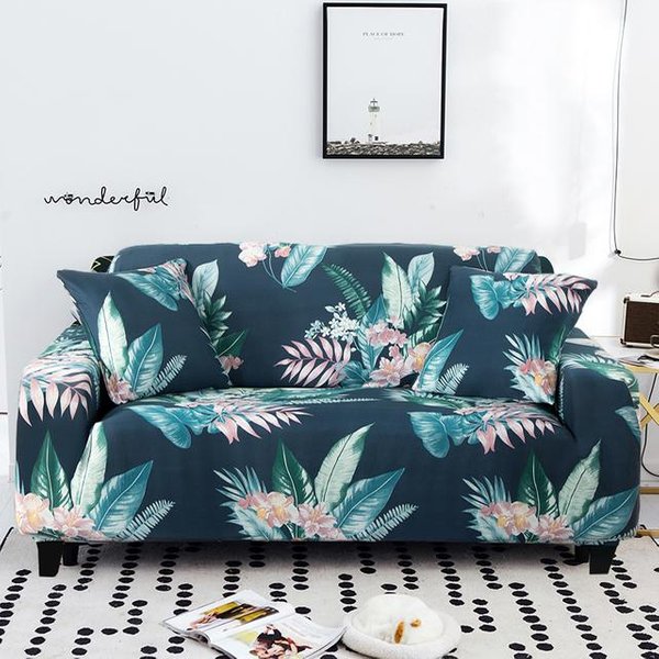 Funda De Sofá EláStica Impresa, Fundas De Sofá EláSticas De PoliéSter Y Licra, Funda De Sofá Ajustada Universal Para Protector De Muebles De Sofá 1-Seater(90-140Cm)-image