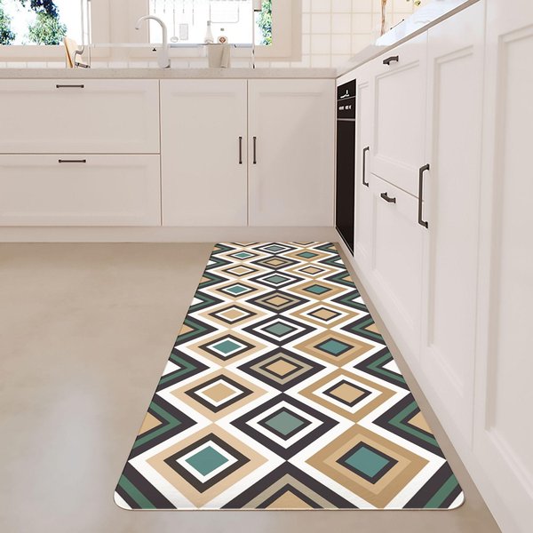 Alfombra De Piso Gruesa Antifatiga Impermeable, Resistente Al Aceite Y Antideslizante Alfombra De Cocina Alfombra De Piso De Cocina De PVC Alfombra De Interior 440*700*10MM-image