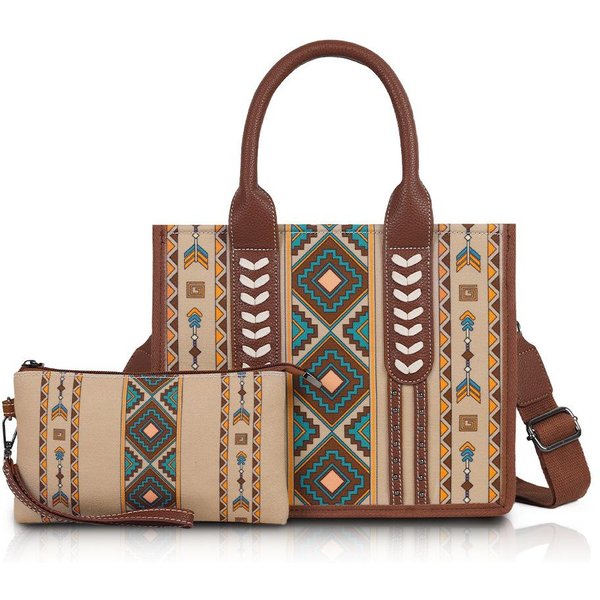 Torba Tote W Stylu Bohemy, Wielofunkcyjna Torba Dla Matki I Dziecka, To Damska Torba O DużEj PojemnośCi, Odpowiednia Do Codziennych DojazdóW. 10 Inch Brown-image