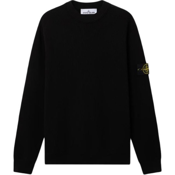 Stone Island ColeccióN Primavera Verano SS26 Cuello Redondo Color SóLido Borde Acanalado Logo En El Brazo Izquierdo SuéTer PulóVer CóModo Casual L1S155100154S00D8-V0029 M-image