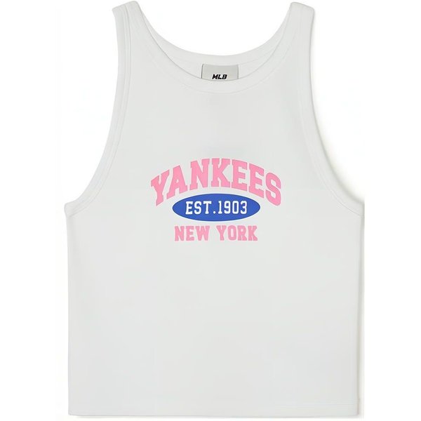 MLB New York Yankees Camiseta Sin Mangas Con Logo De Letras Estampado Corte Slim Para Mujer Tops Off-White 3FTKV0243-50WHS XS-image