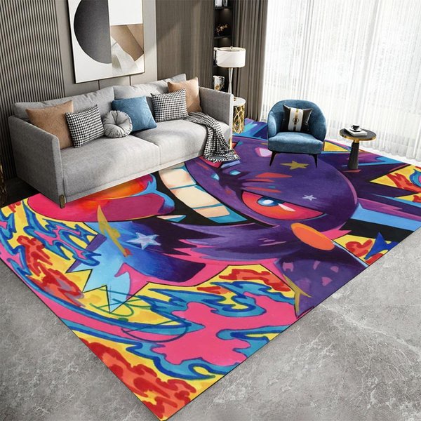 Dywan Anime KreskóWkowy Salon Sypialnia Kuchnia Stół Sofa Dywanik Na Balkon AntypośLizgowa Zmywalna Mata Wykwintne Ozdoby Domowe 50X80CM-image