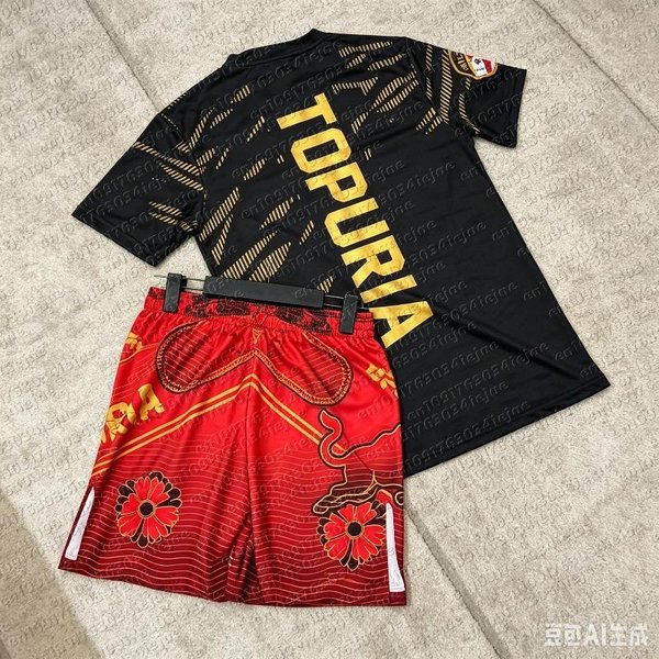 Moto Letni Top MMA OśMiokąTna Klatka İlia Topuria Zestaw Koszulka Szorty MęSki Zestaw Treningowy Sportowy Zestaw Do Biegania SzybkoschnąCy Zestaw Do Walki L-image