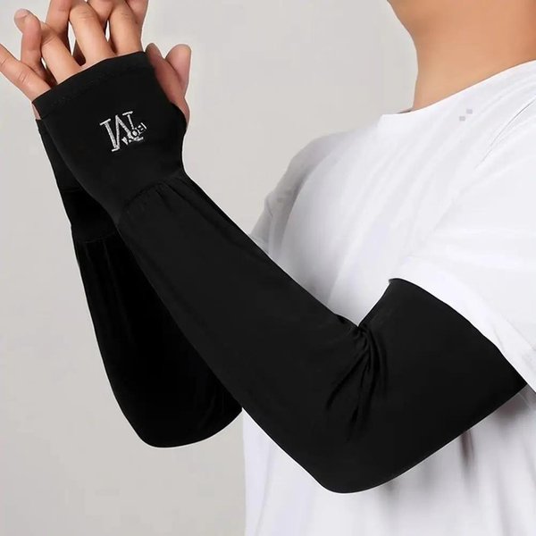 Guantes Largos De Medio Dedo Para Hombre Mangas Protectoras Para Brazo ProteccióN Solar UV Cubrebrazos Refrescantes Para Ciclismo Pesca Escalada Deporte-image