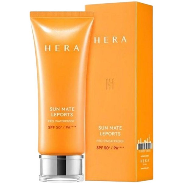 Hera Sun Mate Leports Pro Protector Solar Impermeable SPF50+ Pa++++ ProteccióN UV Para Deporte Al Aire Libre Crema Solar 70Ml Orange-image