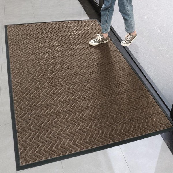 Felpudo Antideslizante Para Exteriores, Para Entrada De Hotel, Centro Comercial, Puerta De Empresa, Felpudo De Goma Para Exteriores, Alfombrilla Antipolvo 45*75Cm-image