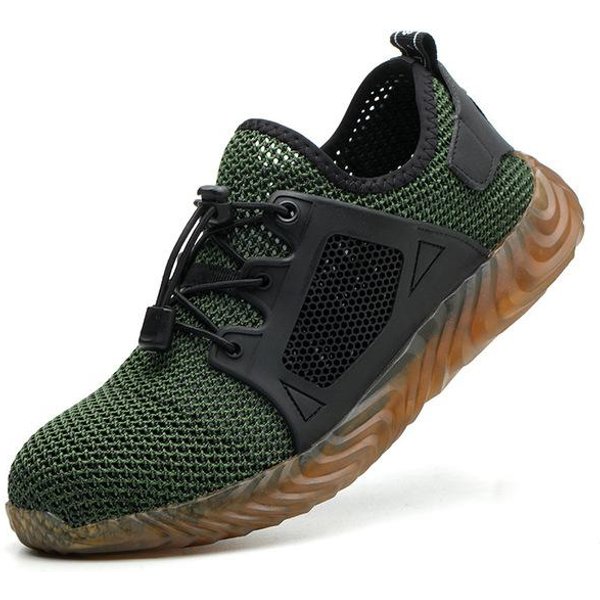 Zapatos De Seguridad Transpirables Para Hombre Botas De Trabajo Puntera De Acero A Prueba De Perforaciones Indestructibles Zapatos De Seguridad Zapatillas Ligeras Y CóModas 38 Verde-image