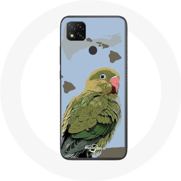 Funda - Xiaomi - Redmi 9C - Flexible - Periquitos PáJaros - Verde Verde-image