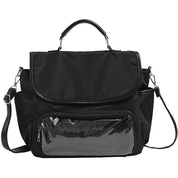 Bolsa Para El Desplazamiento Diario Mochila Todo Uso Viaje DiseñO Nicho Transparente Bolsa De Dolor Estilo Preppy Black-image