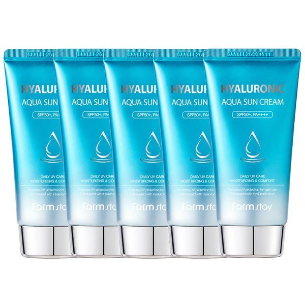 Farm Stay Crema Solar HialuróNica Aqua SPF50+ Pa++++ 70G (5 Opciones) 5Pcs-image