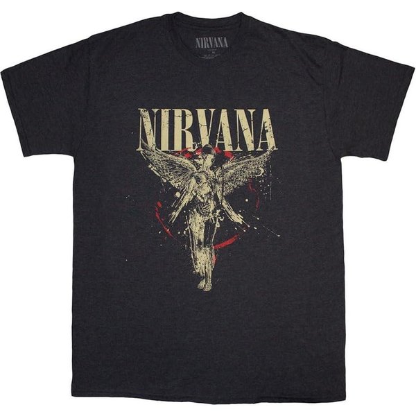 Nirvana In Utero Koszulka Z Logo ZespołU Rozmiar M Szara XL Czarny-image