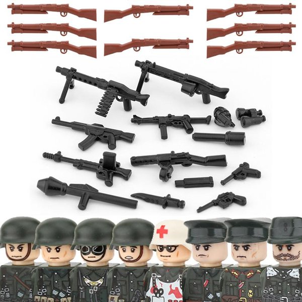Figuras De Comando Swat De Ciudad ContemporáNea Fuerzas ÚNicas Bloques De ConstruccióN Soldado Del EjéRcito RU UN PolicíA Armas Militares Bloques Juguetes-image