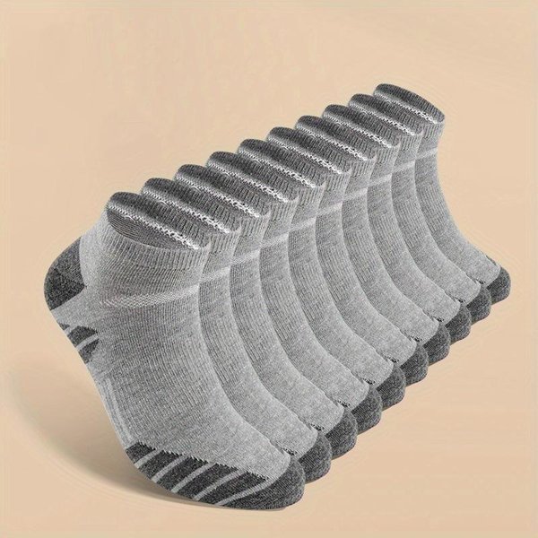 10 O 20 Pares De Calcetines Bajos Para Hombre Resistentes Al Olor Y Absorbentes Del Sudor, CóModos Y Transpirables Para Uso Diario Y Al Aire Libre 20 Pairs Gray-image