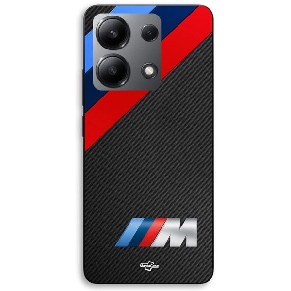 Coque De TéLéPhone - Maniacase - Xiaomi Redmi Note 13 4G - Silicone TPU - Noir - BMW M Power Logo-image