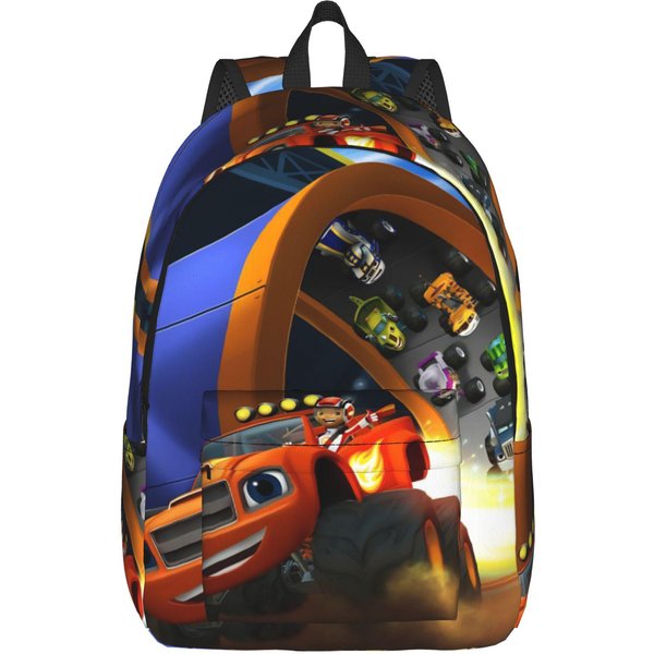 Mochila Blaze Y Los Monster Machines Para Hombres Mujeres Estudiantes Adolescentes Mochila De Trabajo Bolsas De Lona Para PortáTil Deportes 14 Inches-image