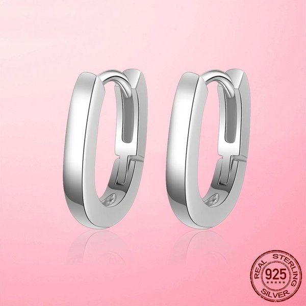 Pendientes De Aro GeoméTricos Con Circonita CúBica Transparente En Forma De CorazóN Para Mujer, Plata De Ley 925, JoyeríA Fina Para Boda, Compromiso, Regalo White-image