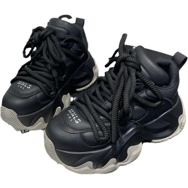 Zapatillas Zapatos Blancos PequeñOs Plataforma Muffin Zapatos PequeñOs De Mujer Zapatos De Papá Mujer 40 Negro-image