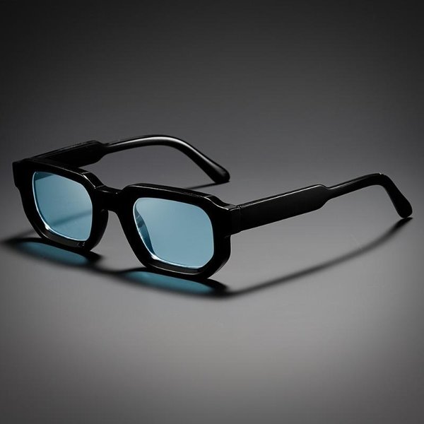 MęSkie Okulary PrzeciwsłOneczne Kwadratowe Oprawki Vintage Szykowne Retro Okulary PrzeciwsłOneczne Luksusowy Design UV400 Odcienie Okulary Damskie Gogle Gray-image