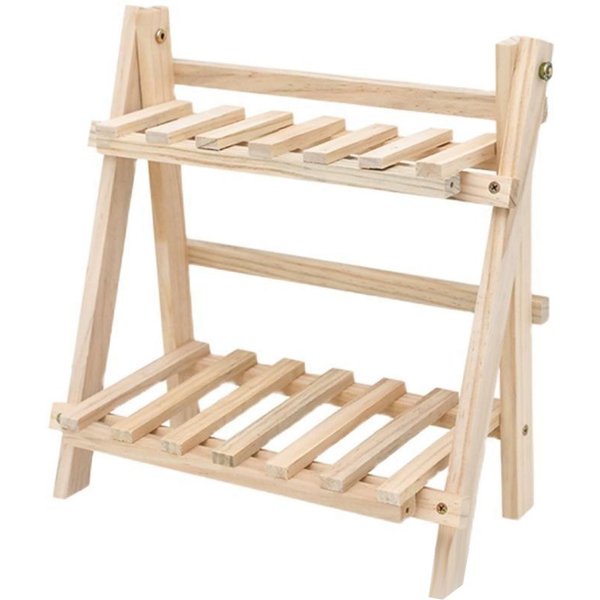 Estante Organizador De Escritorio 2 Niveles Madera EstanteríA Decorativa De Encimera Para Oficina En Casa-image
