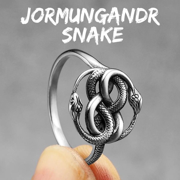 Anillos De Acero Inoxidable Con Forma De Serpiente Ouroboros Para Hombre Y Mujer, JoyeríA Punk Rock, Accesorios De Moda, Regalo De Stranger Things. 13-image