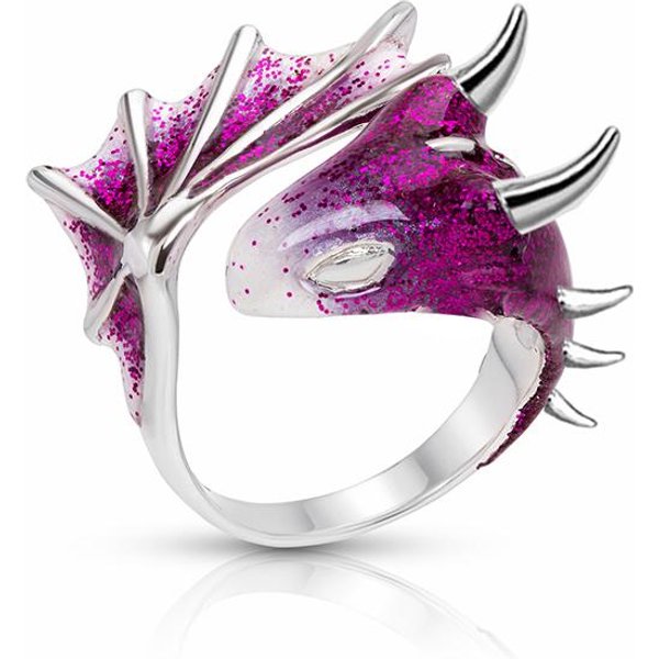 DiseñO Original Cielo Estrellado PequeñO DragóN Azul Anillo Abierto Colorido Fresco Y ÚNico ArtesaníA Encanto JoyeríA Para Mujeres Resizable-image