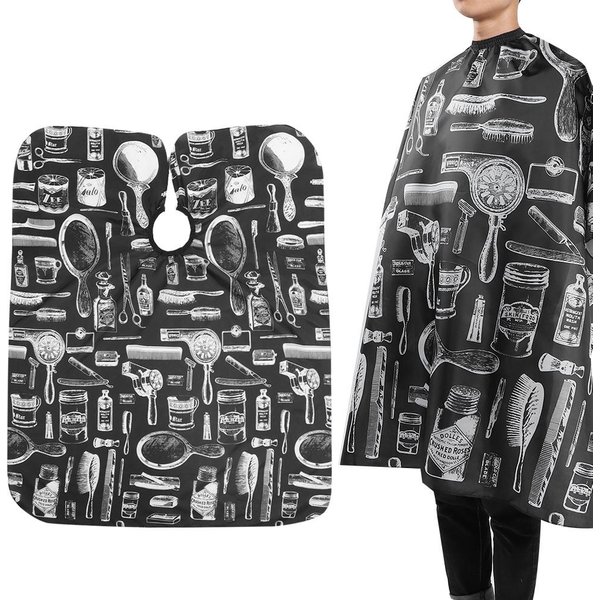 Delantal Impermeable Y Transpirable Para PeluqueríA, Capa Para Bata De PeluqueríA Y Corte De Pelo (120 X 145 Cm)-image