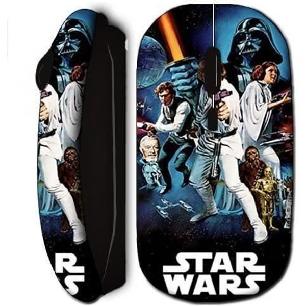Mysz Bezprzewodowa - Star Wars - Plakat - Czarna - Kompatybilna Z Mac I Pc - W Zestawie Klucz Usb Wi-Fi-image