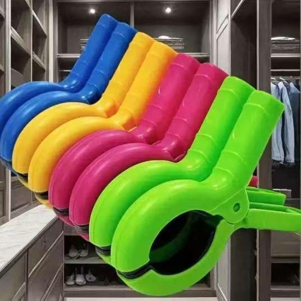Pinzas Para Toallas De Playa, Pinza De PláStico Para Ropa, Pinza A Prueba De Viento Para Toallas De Playa, Pinza Para Colgar 8Pcs/Set-image