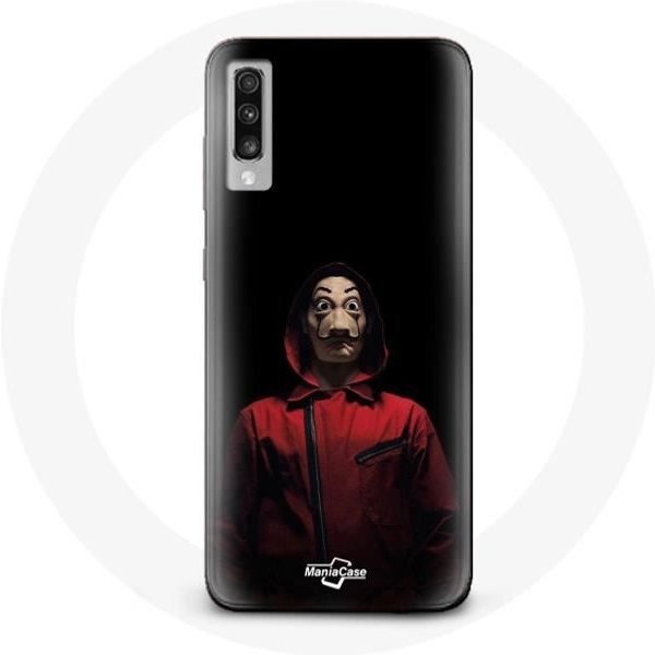 Funda - Maniacase - Samsung Galaxy A70 - MáScara La Casa De Papel - Negra - Flexible Negro-image