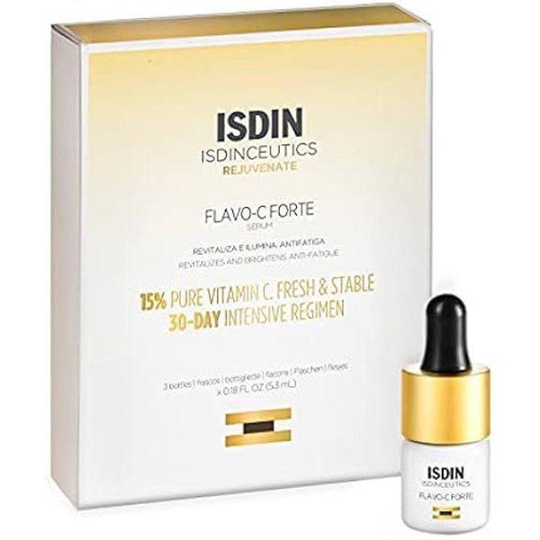 Isdin Isdinceutics Flavo-C Forte (3 Viales) | SéRum Con 15% De Vitamina C Pura Y Fresca | Aporta HidratacióN, De-image