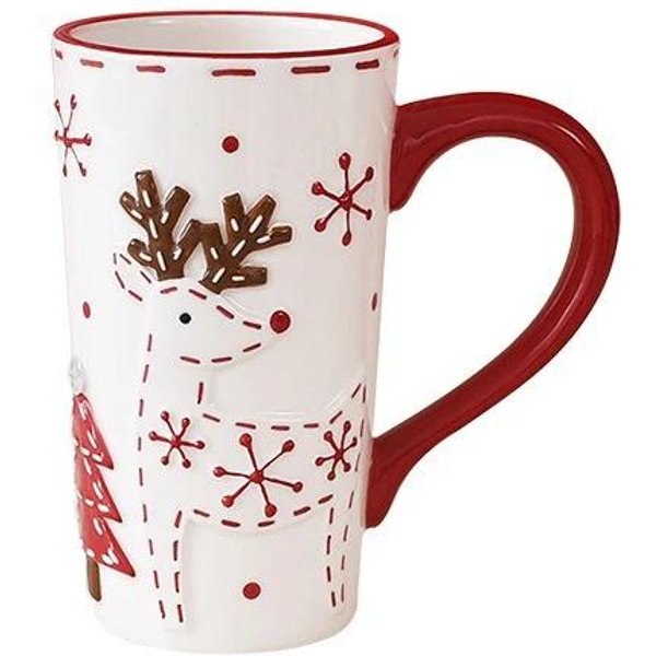 Taza De CeráMica NavideñA Taza De Café Mousse PatróN De Dibujos Animados De Papá Noel NóRdico Taza Para Desayuno Postre Leche En Casa Para NiñOs Regalo De Navidad 301-400Ml-image