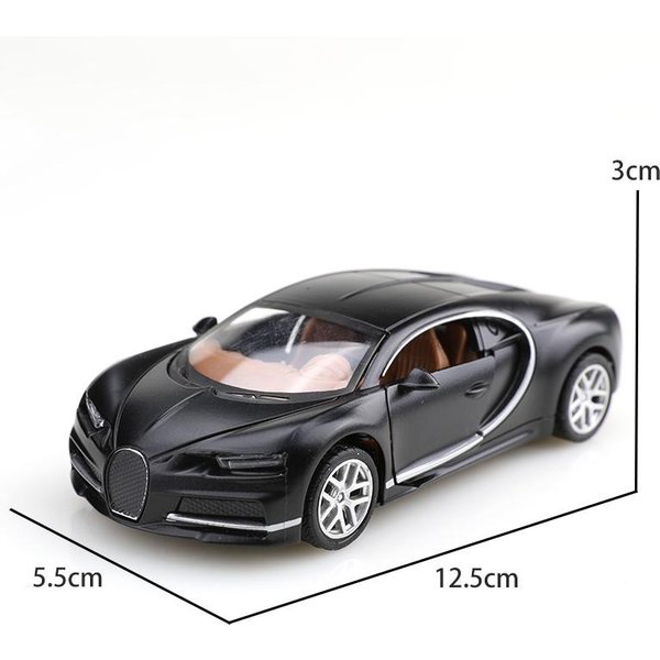 (W Workach)1:36 Bugatti Chiron, Metalowy Model Samochodu, Symulowany Pojazd Terenowy, Metalowy Samochodzik DziecięCy, Model Zabawkowy Dla ChłOpca, Ozdoby Samochodowe Gray-image