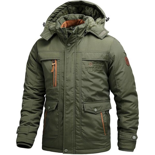 Abrigo De AlgodóN De Invierno Para Hombre, Terciopelo Grueso, Chaqueta CáLida Casual Y VersáTil, Talla Grande Holgada Para Hombre, Abrigo De AlgodóN Mediano Y Largo, Color SóLido 4XL Gray-image